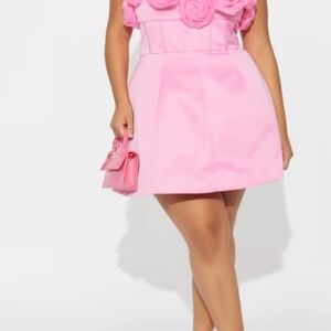Fashion Nova Pink Strapless Dress